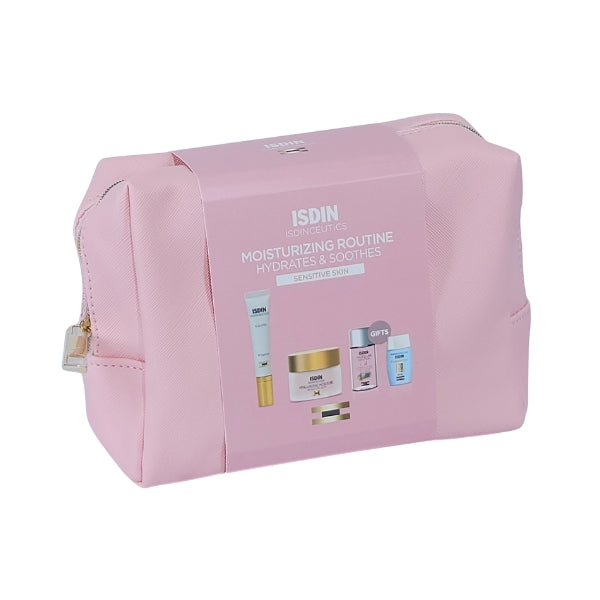 ISDIN - Pink Routine Set Hyaluronic Moisture Sensitive + K-Ox Eyes + FREE Minis And Pouch