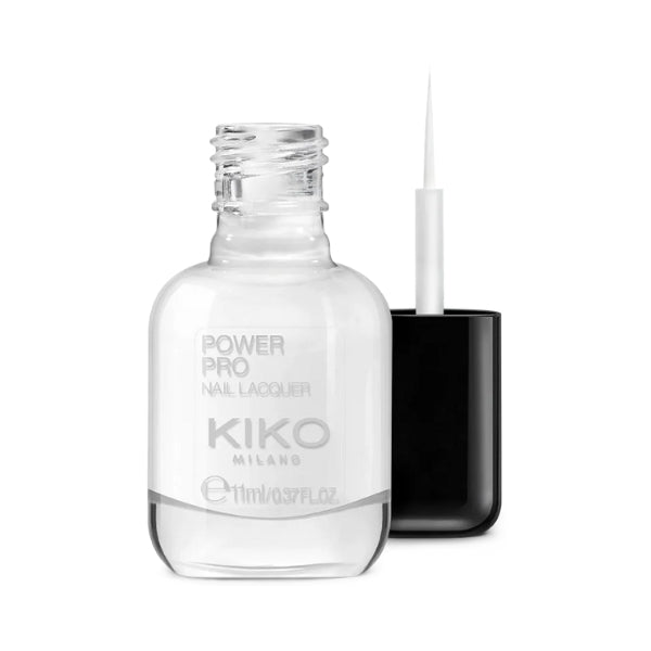 Kiko Milano Power Pro Nail Lacquer 02 - Gesso - French White Thin Brush