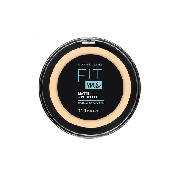 Maybelline New York - Fit Me- Perfect Matte Finish & Poreless Powder that lasts up to 16 hours - 110 Porcelain