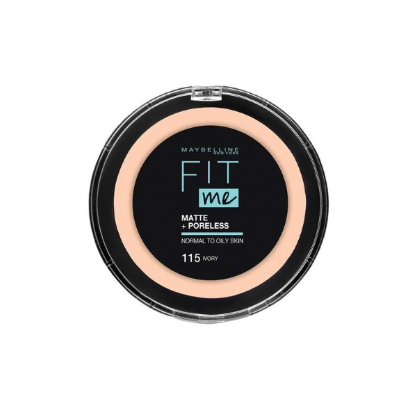 Maybelline New York - Fit Me- Perfect Matte Finish & Poreless Powder that lasts up to 16 hours - 115 Ivory