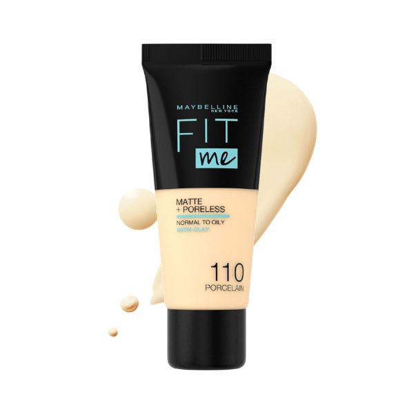Maybelline New York - Fit Me Matte  Poreless Liquid Foundation Ideal For Normal To Oily Skin - 110 Porcelain
