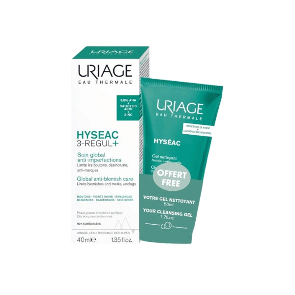 Hyseac 3-Regul+ Anti Blemish Global Care + Free Gel Nettoyant 50ml