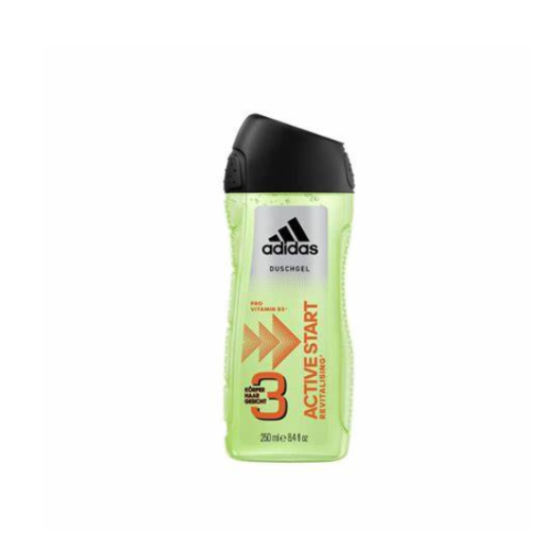 Adidas New 3 in 1 Active Start Men Shower Gel- 250 ML