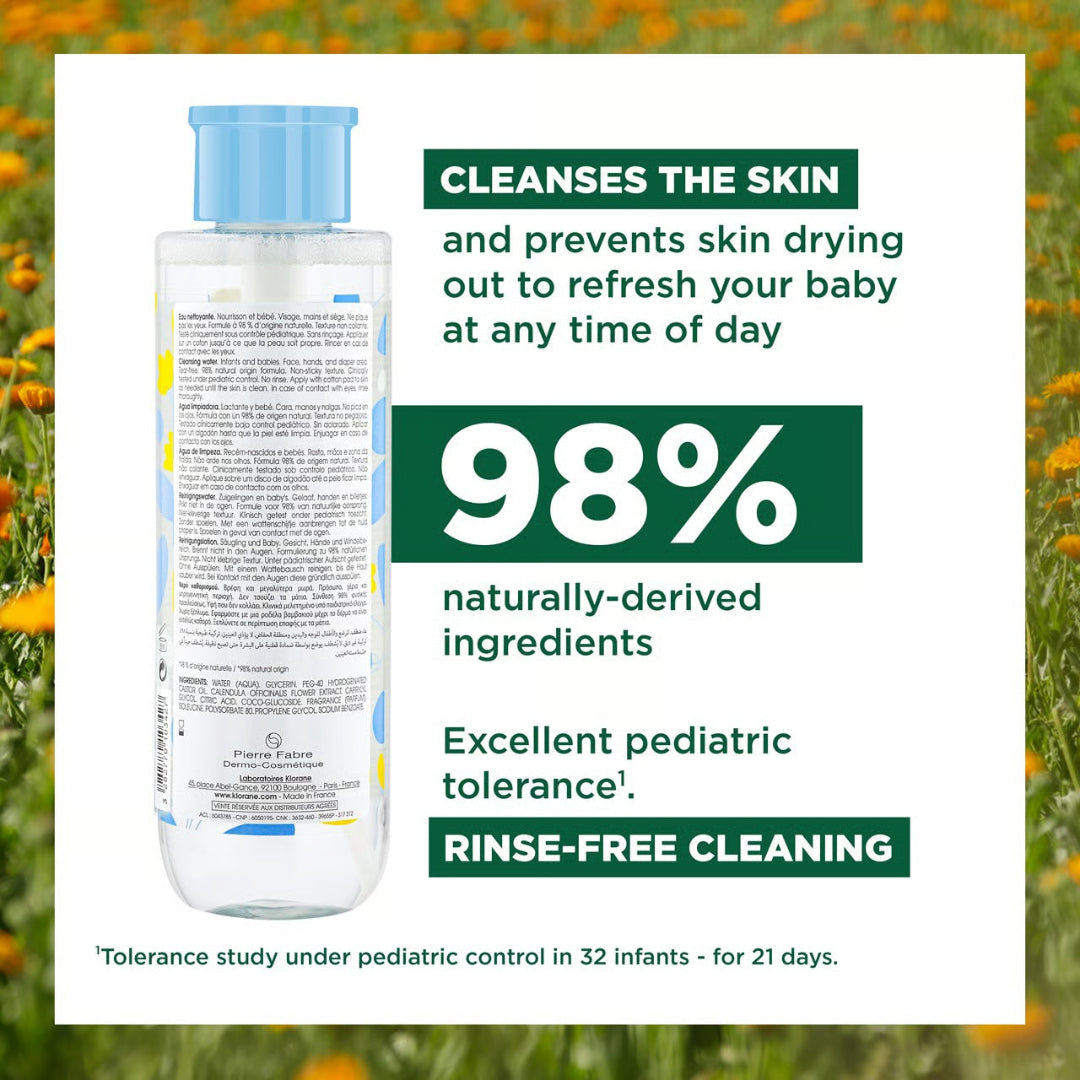 Klorane Bébé Cleansing Water with Calendula 500 ML