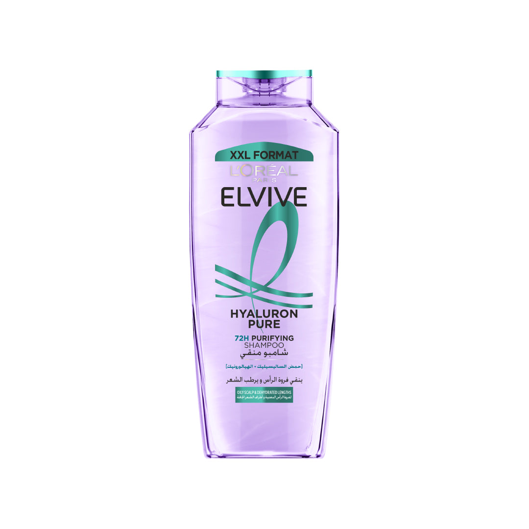 Elvive Hyaluron Pure Purifying Shampoo for Oily Roots And Dehydrated Lengths