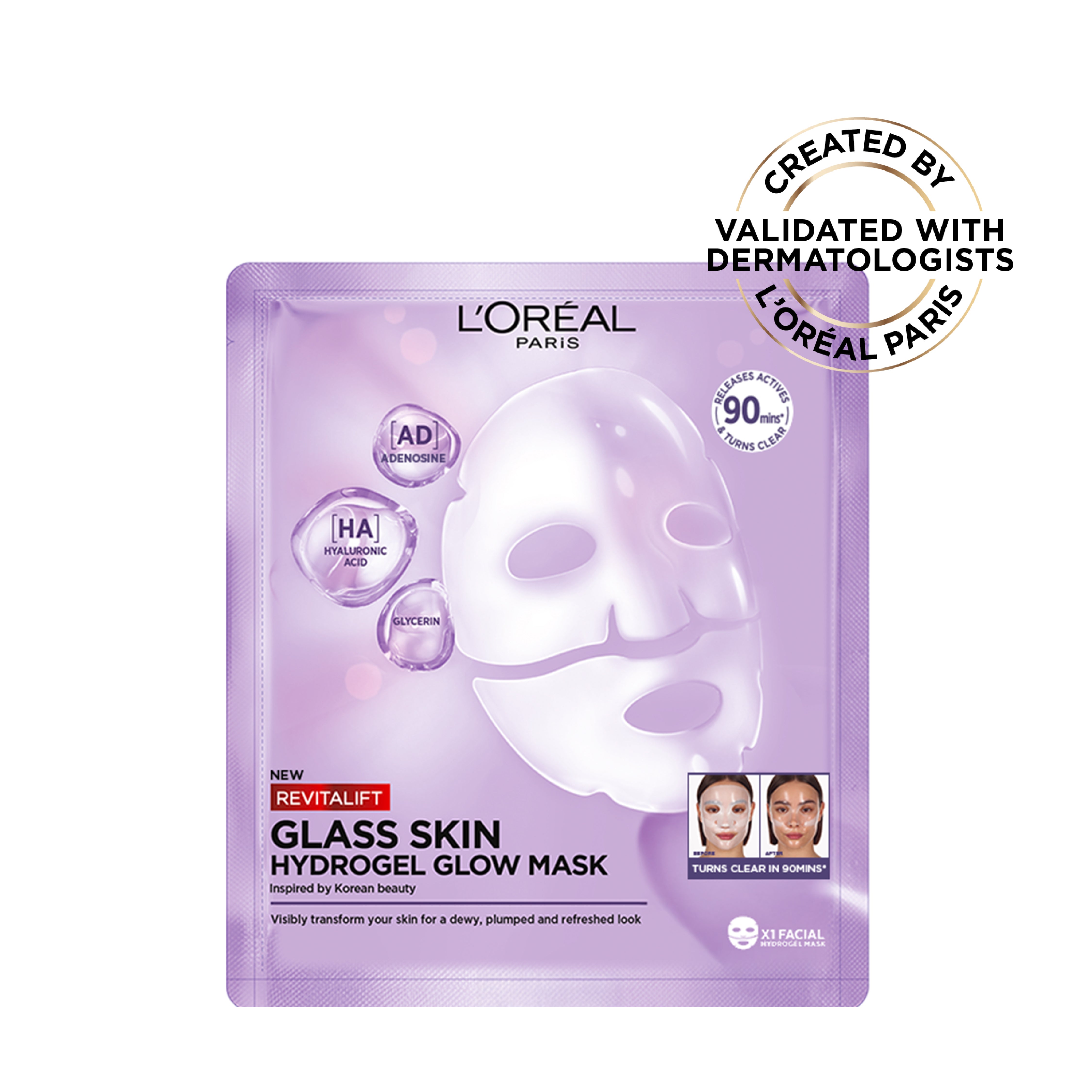 L’Oréal Revitalift Glass Skin Hydrogel Glow Mask