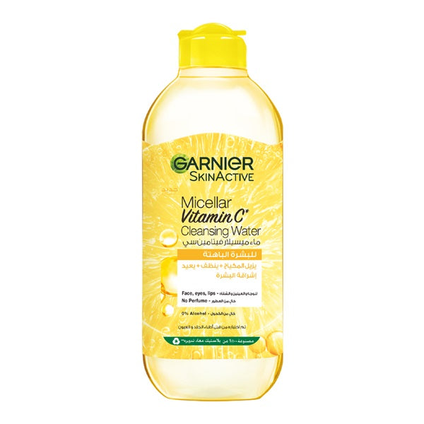 Garnier Vitamin C Micellar Water Facial Brightening Cleanser and Makeup Remover | Loolia Closet