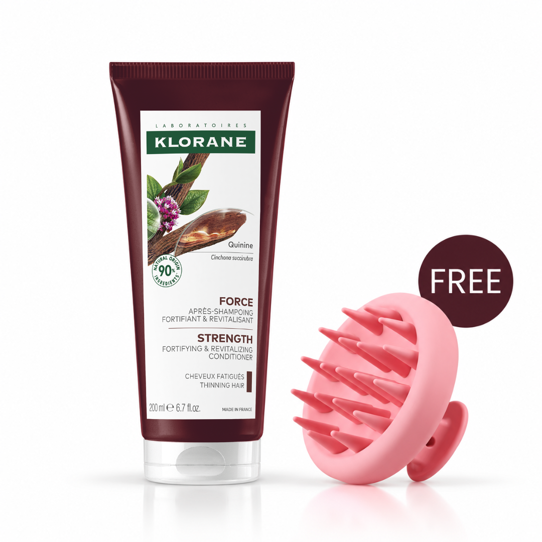 Quinine Conditioner + Pink Hair Massager At 35% OFF