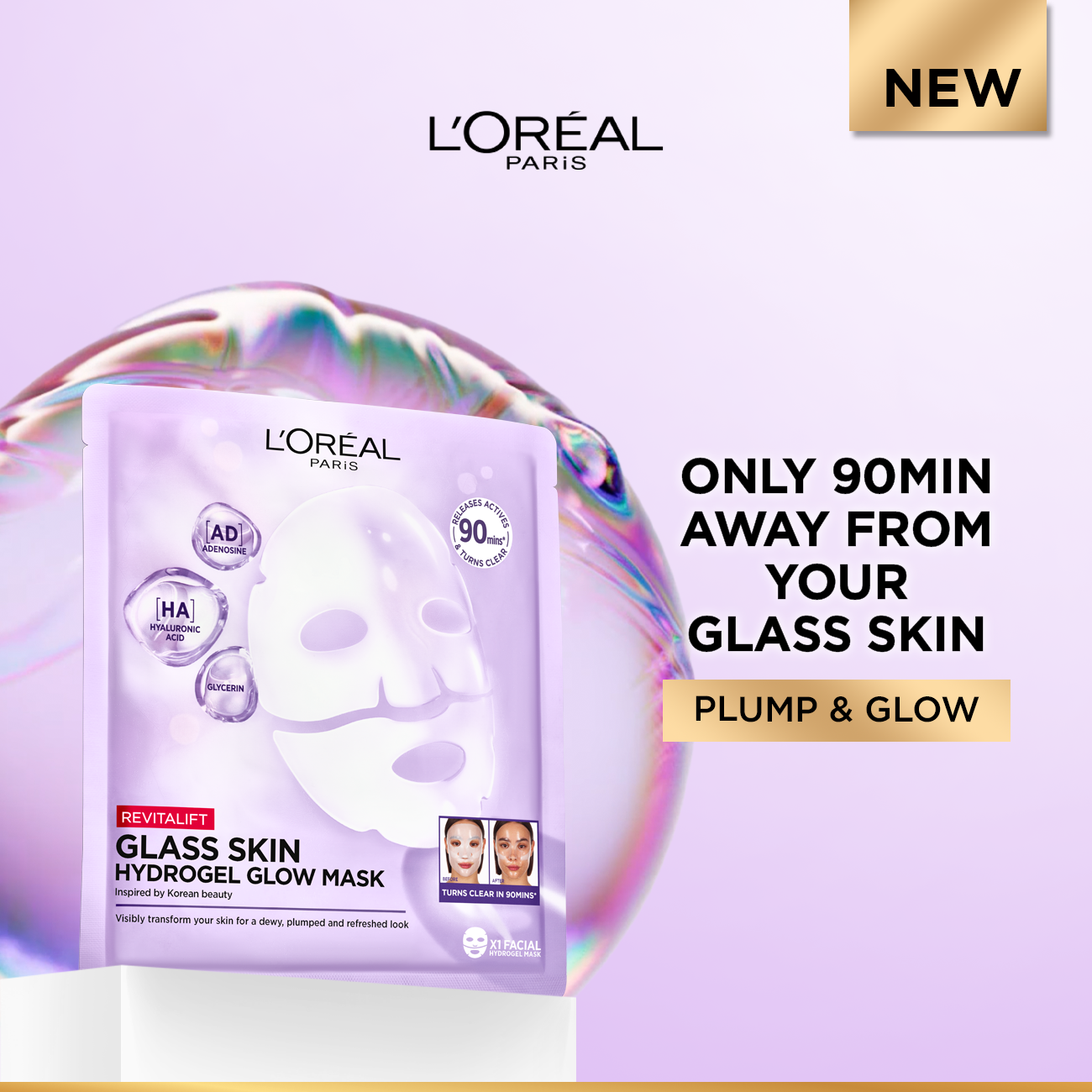 L’Oréal Revitalift Glass Skin Hydrogel Glow Mask