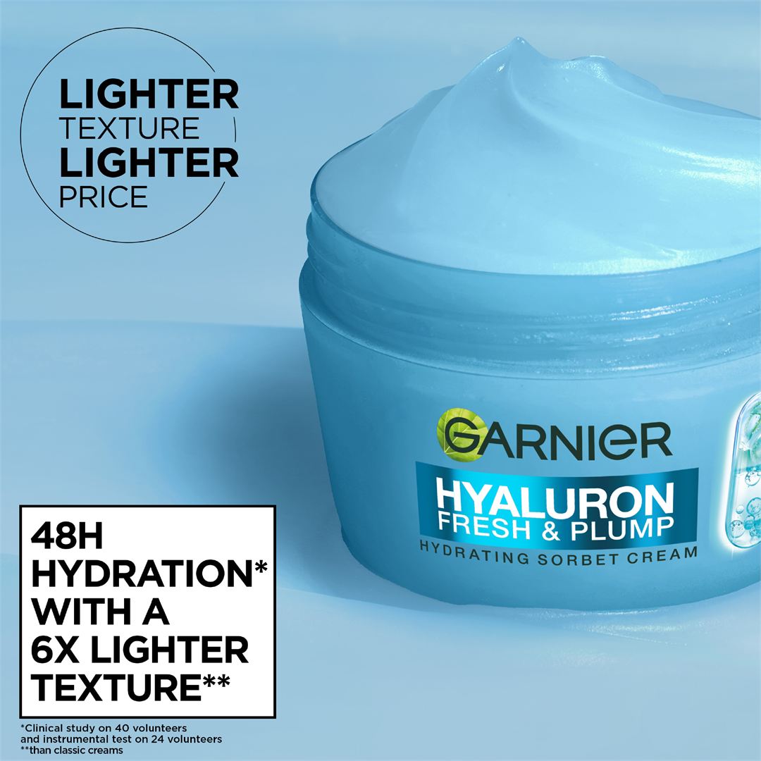 Hyaluron Fresh & Plump Cream - Hydration, 48H Oil Free - 4% [Hyaluronic Acid + Niacinamide] - Cruelty Free International & Vegan - 85ml
