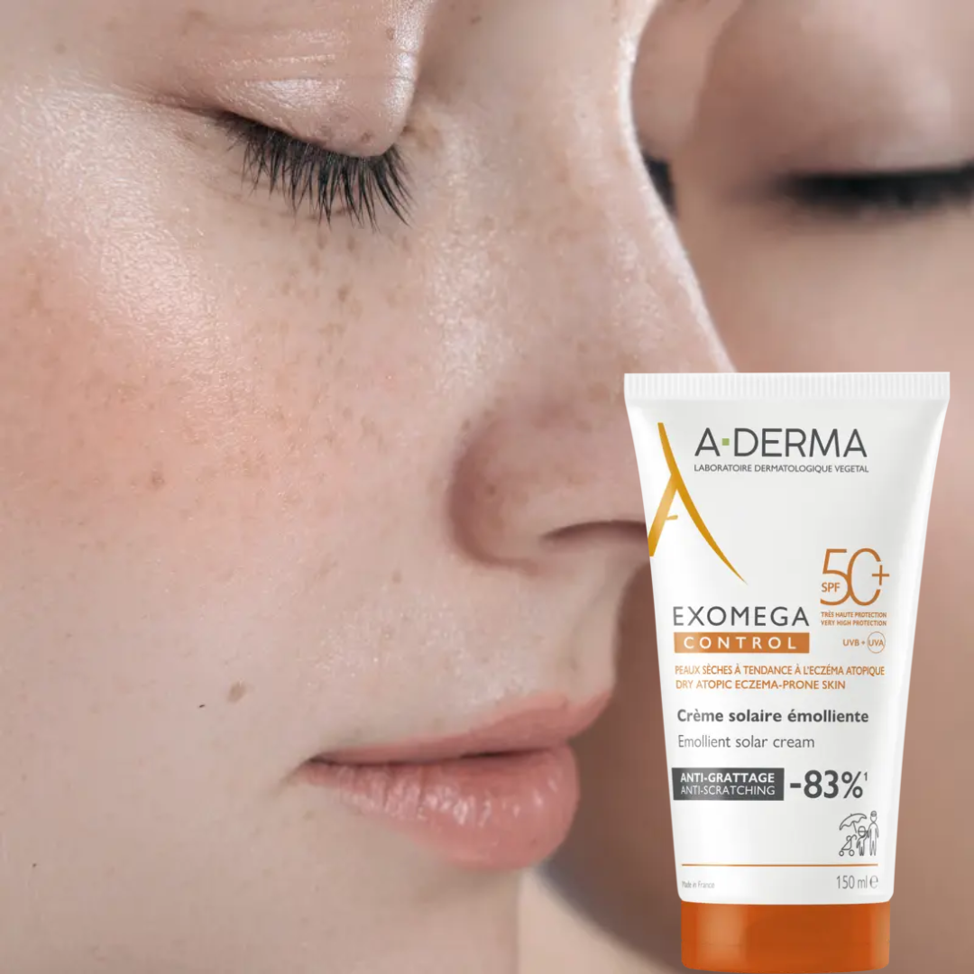 Exomega Emollient sunscreen SPF50+, for dry to atopic skin, 150ml