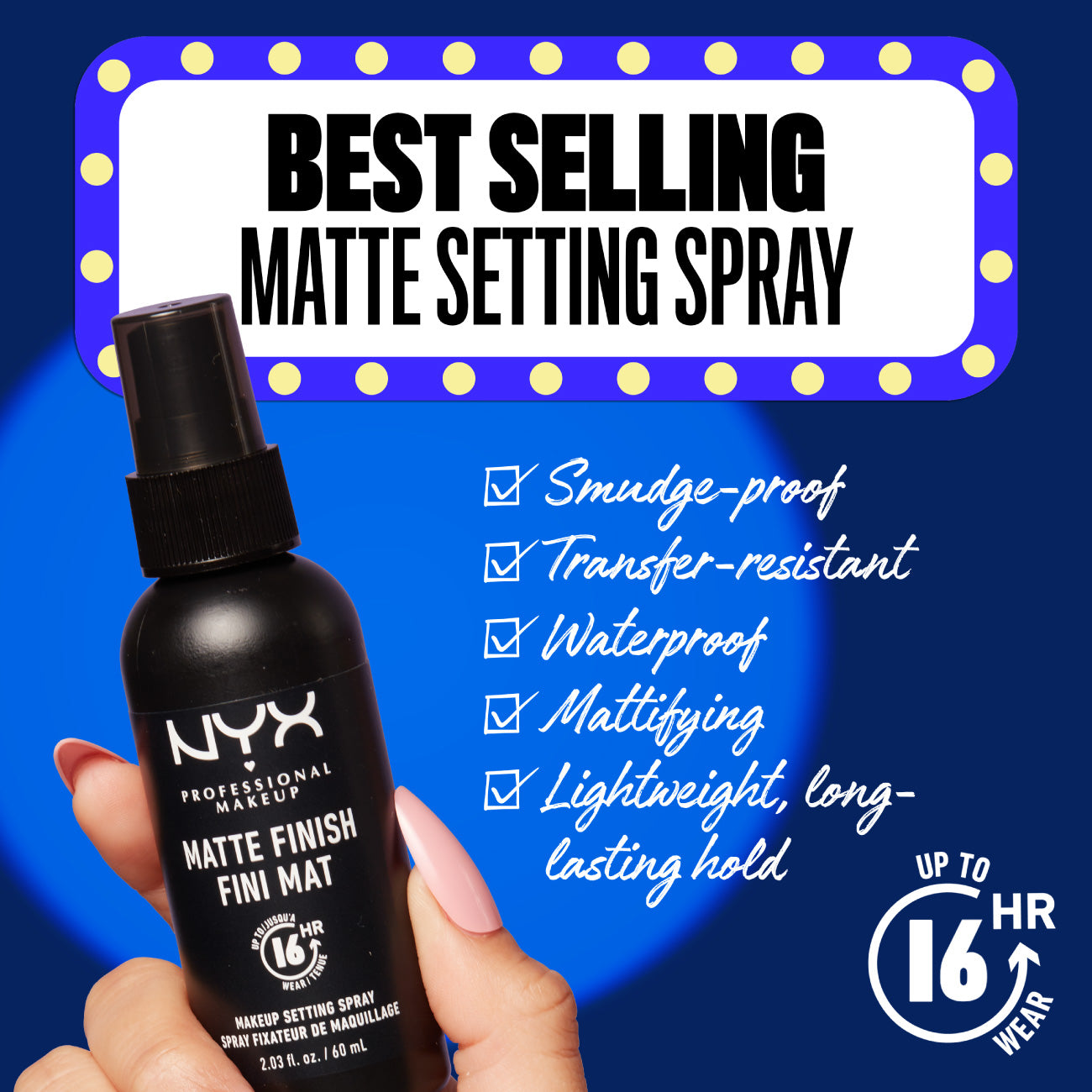 Makeup Setting Spray - Matte Finish, Lightweight, Long-Lasting 60ml