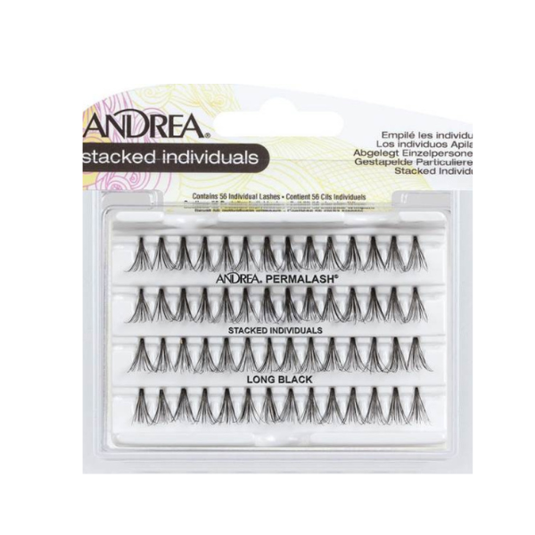 Andrea - Individual False Lashes Stacked- Long Black