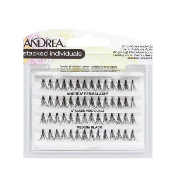 Andrea - Individual False Lashes Stacked- Medium Black