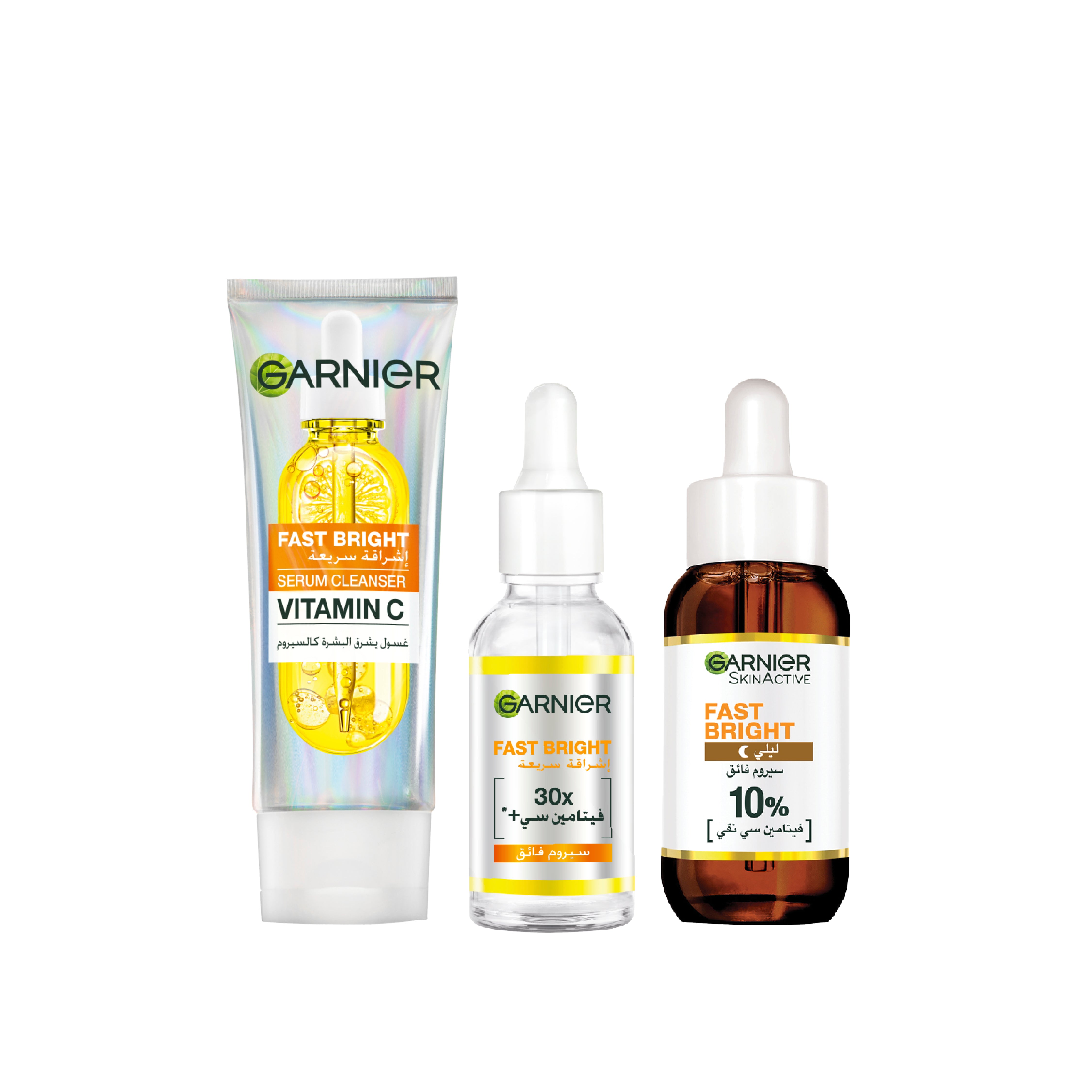 Fast Bright Serum Cleanser + Day Serum + Overnight Serum At 20% OFF