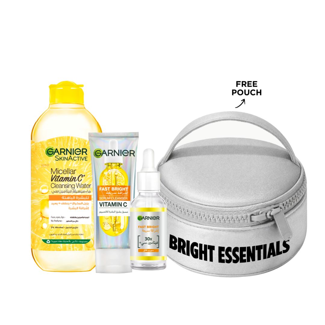 Fast Bright Micellar Water 400 ML + Serum Cleanser 100 ML + Vitamin C Day Serum 30 ML + FREE Silver Pouch At 10% OFF