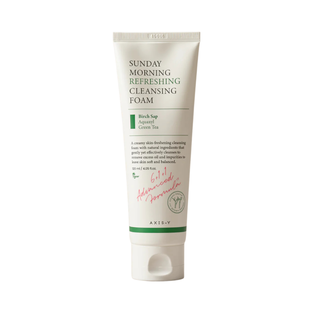 Axis-Y pH 5.5 moisturizing cleansing foam for gentle daily face cleansing