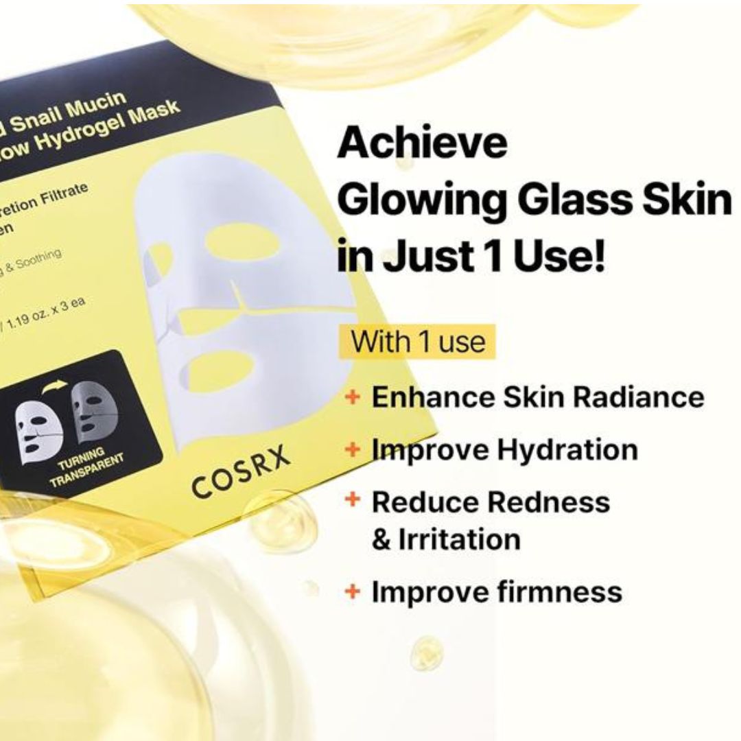COSRX Snail Mucin Glass Glow Hydrogel Mask