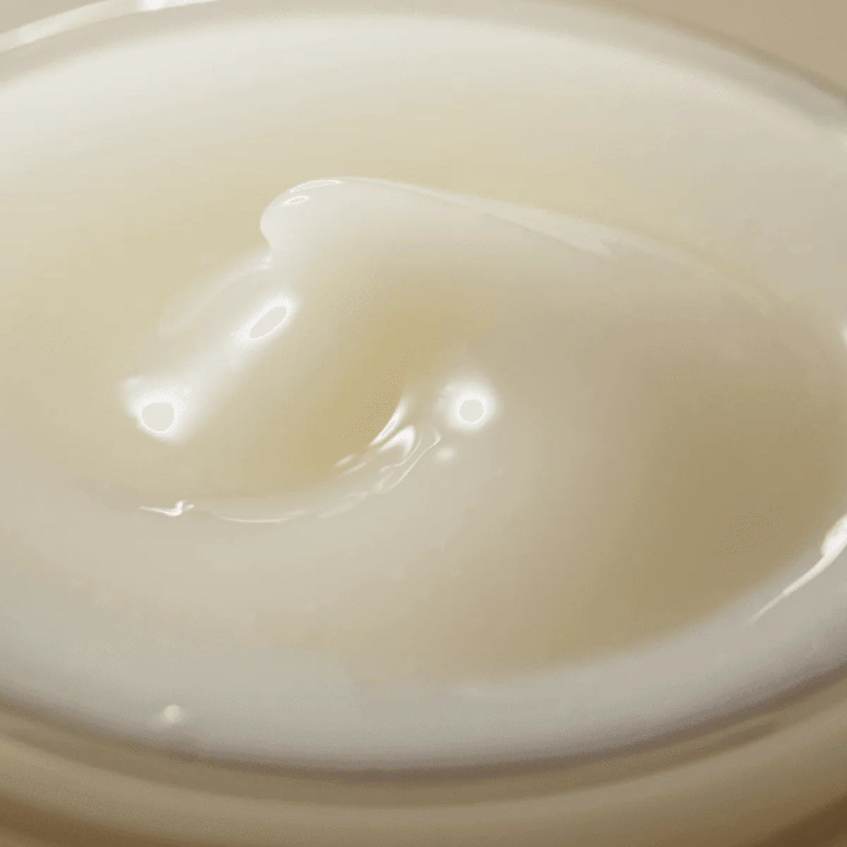 Close-up of a smooth, white cream texture