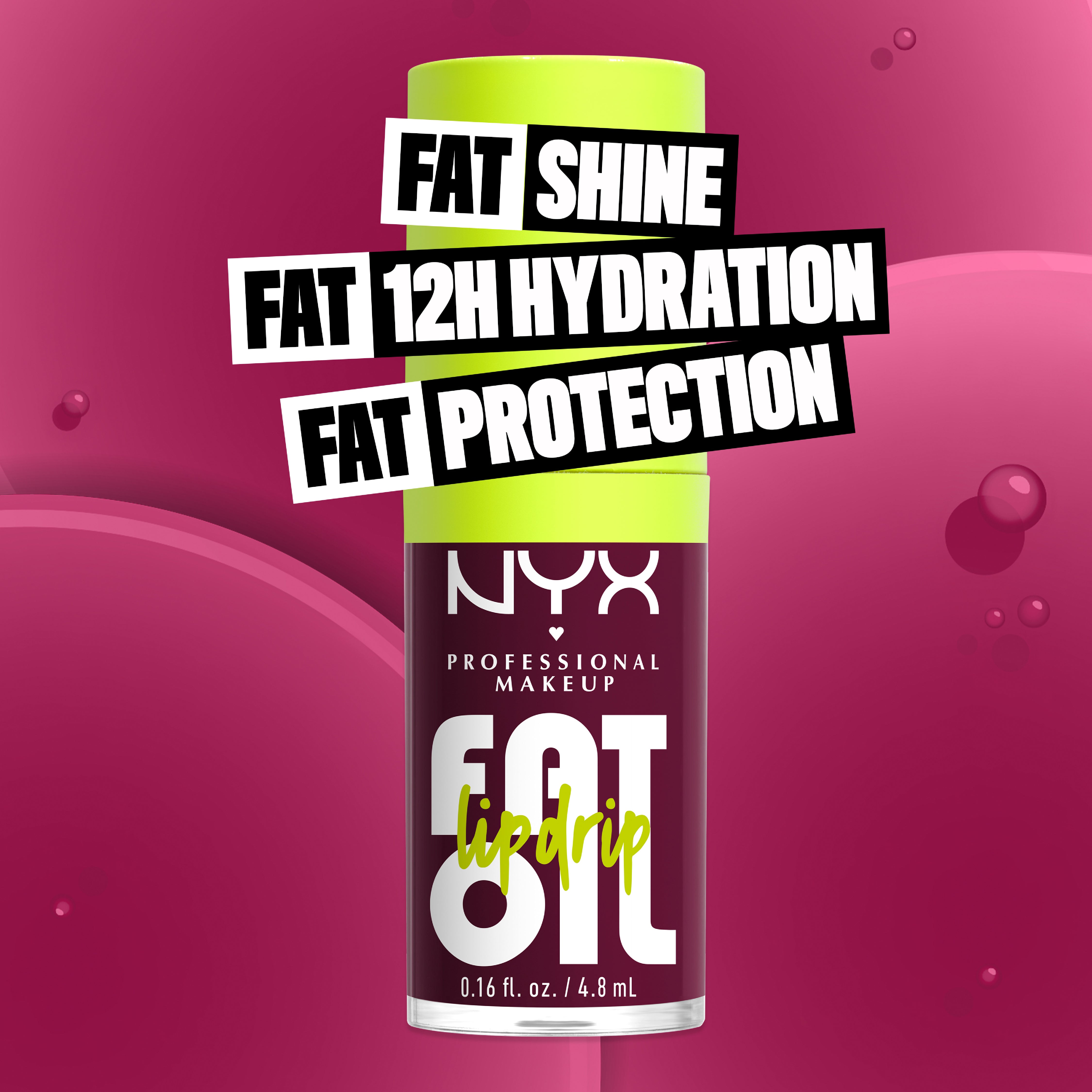 Fat Oil Lip Drip, Moisturizing, Shiny, Vegan Tinted Lip Gloss, Non-Sticky Finish, 12H Hydration