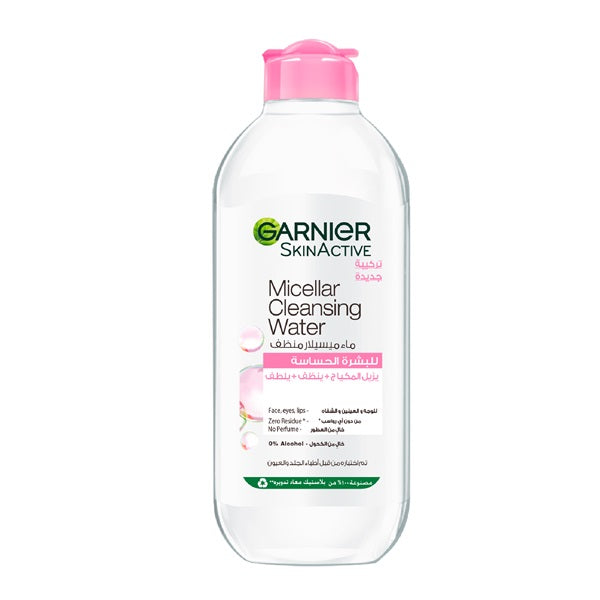 Garnier - Micellar Water Facial Cleanser and Makeup Remover Pink for Sensitive Skin (3 sizes)