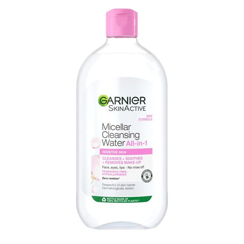 Micellar Water Facial Cleanser and Makeup Remover Pink for Sensitive Skin (3 sizes)