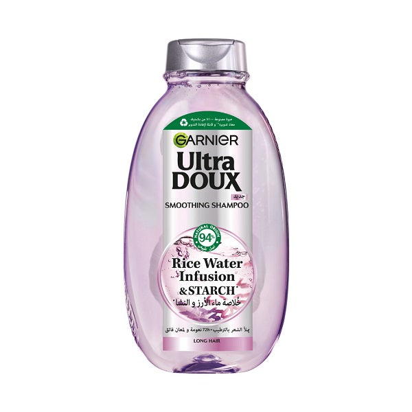 Garnier - Ultra Doux Rice Water Infusion & Starch Shampoo, for Long Hair, Smooth and Shine