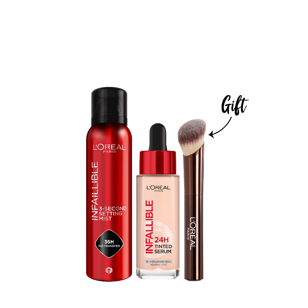Infallible Tinted Serum + Setting Spray + FREE Brush
