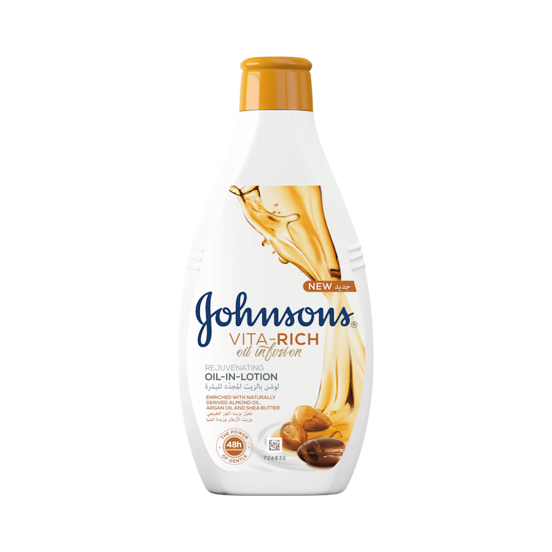 Johnson’s Vita-Rich Rejuvenating Oil-In-Lotion 400ml with almond argan oils