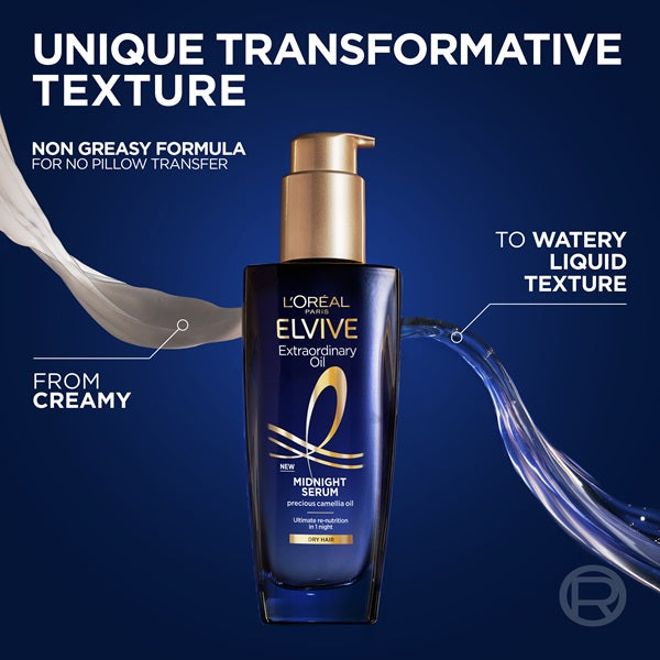 L'Oreal Paris - Elvive Extraordinary Oil Midnight Serum 100ml - For Dry Hair