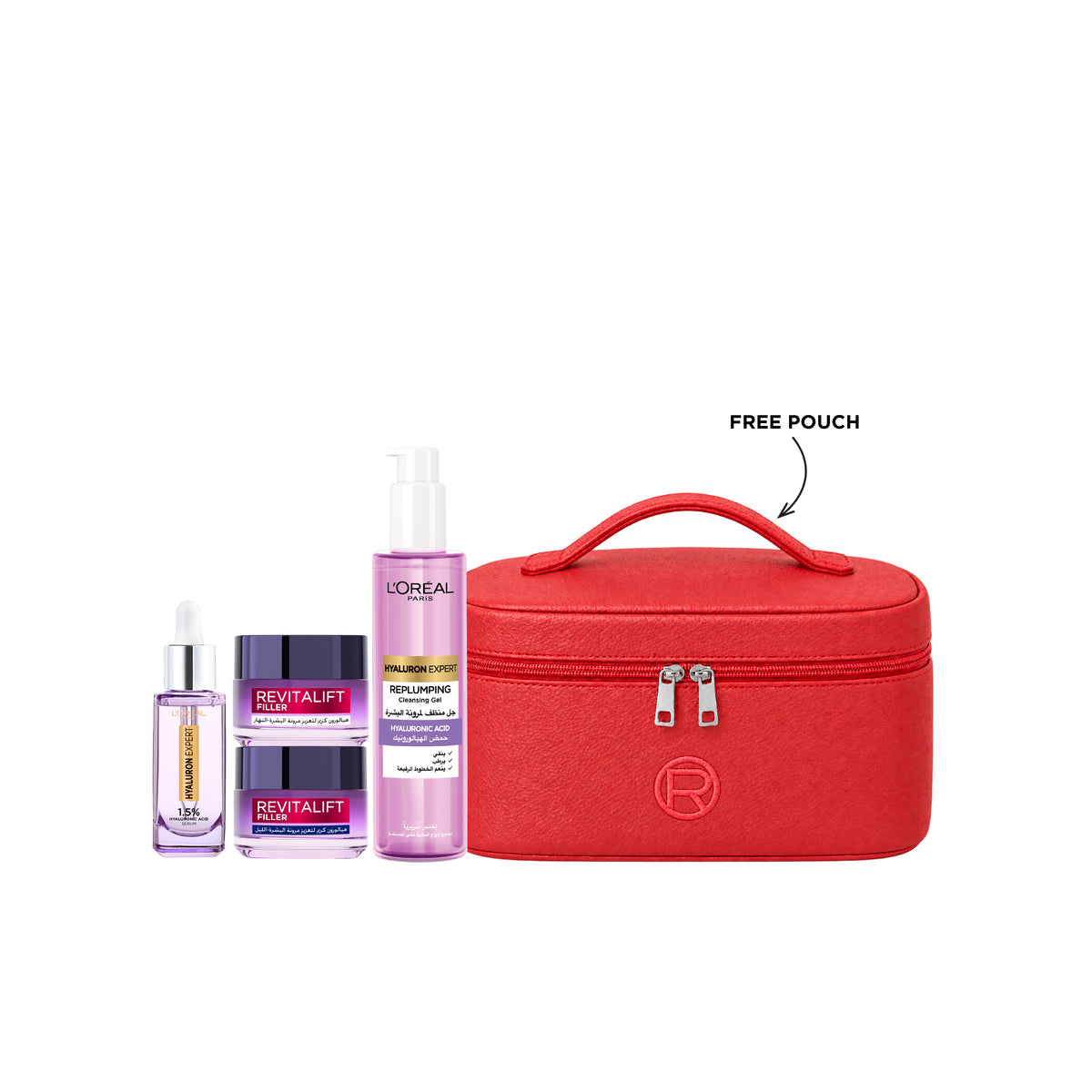 Hyaluron Expert Face Serum + Day Cream + Night Cream + Cleansing Gel + FREE Pouch At 25% OFF