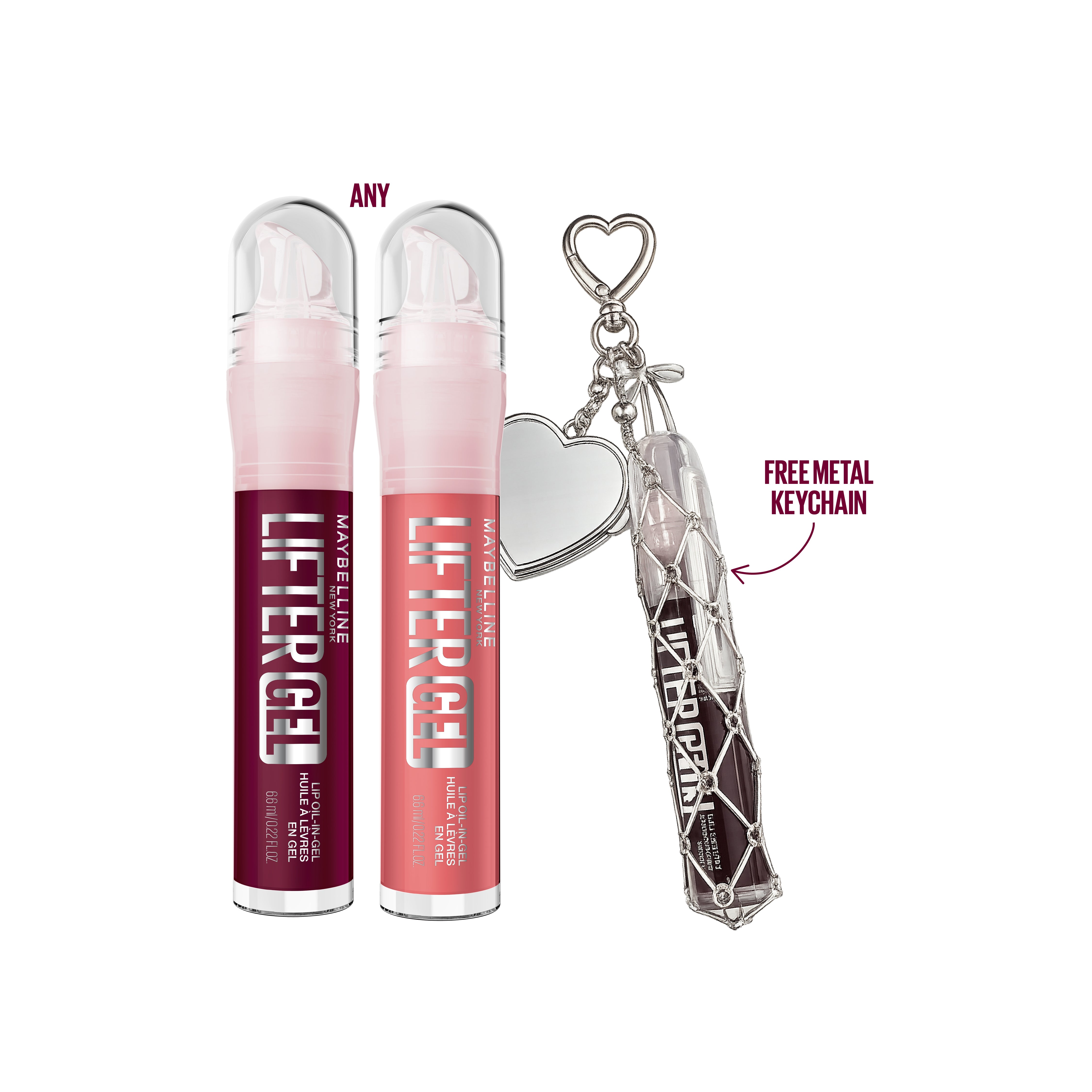 2x Lifter Gel Oil-in-Gel Lip Gloss + FREE Metal Keychain