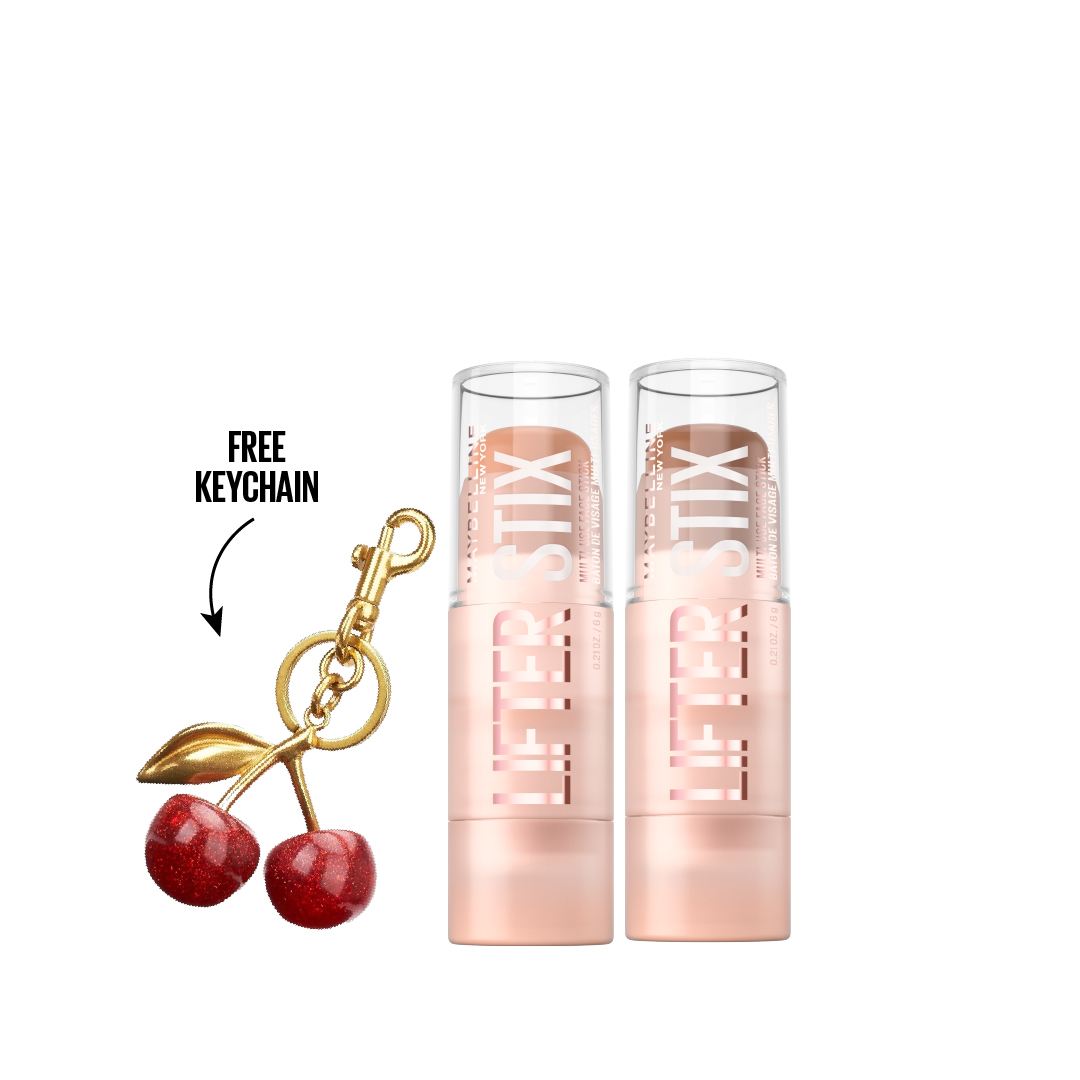 Maybelline Lifter Stix multi use face stick bundle 2 pieces with free cherry keychain