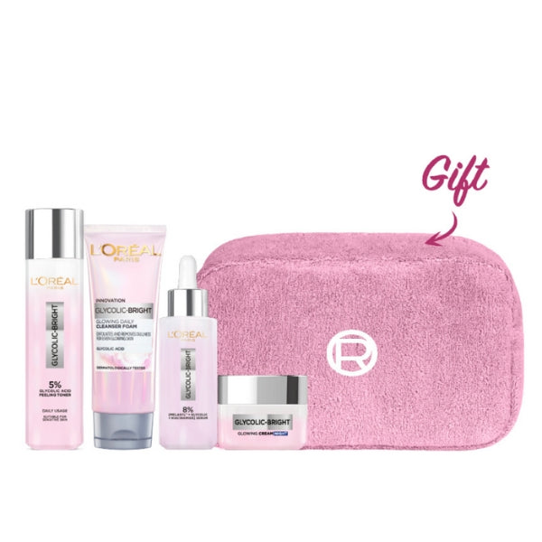 Glycolic Bright Serum + Night Cream + Wash + Toner + FREE Melasyl Pouch At 20% OFF