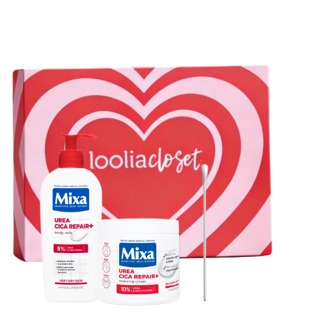 Mixa body care bundle with lotion 250ml cream 400ml and free silver spoon gift