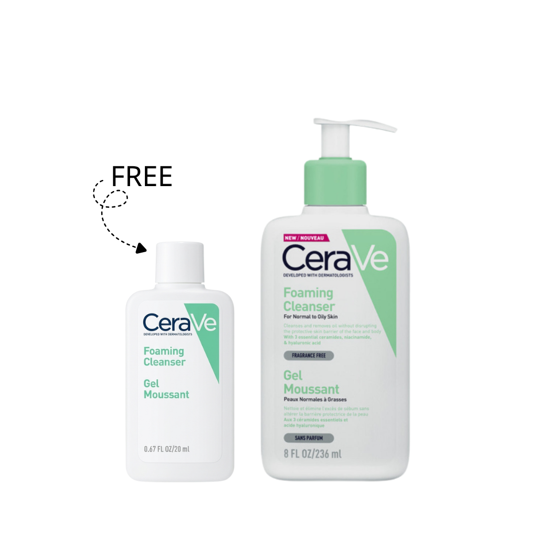 CeraVe Foaming Cleanser Bundle for Normal to Oily Skin