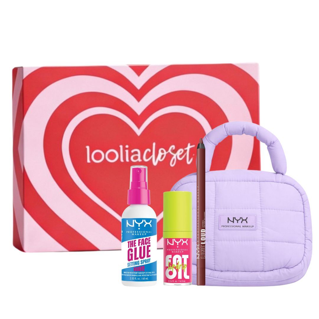 NYX lip oil lip liner and setting spray bundle with free handbag pouch