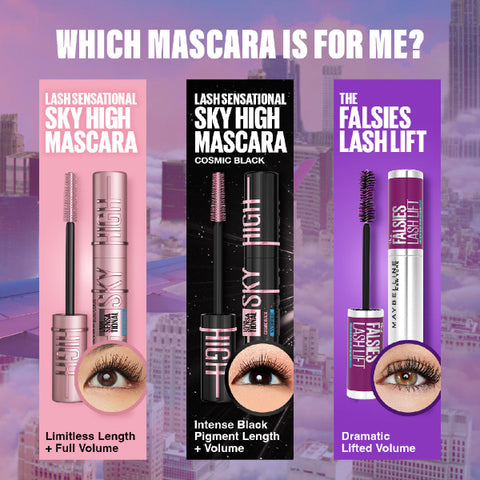 Maybelline New York -Lash Sensational Sky High Mascara - Volumizing & Lengthening Black