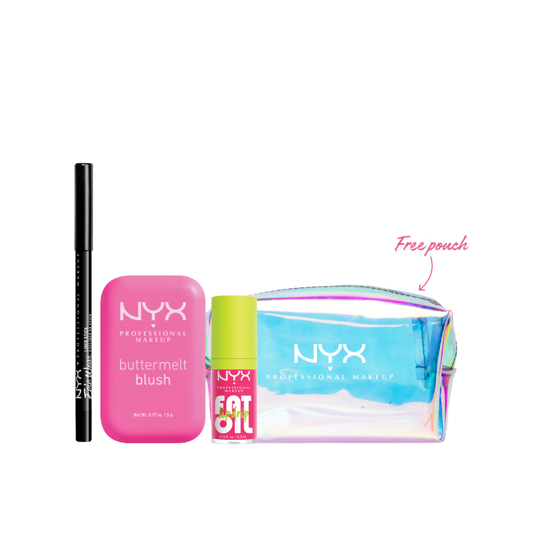 Epic Wear Liner Stick + Buttermelt Blush + Fat Oil Lip Drip + FREE Pouch
