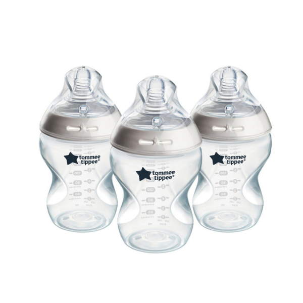 Natural Start Baby Bottles for 0m+, Pack of 3 , with Slow Flow Breast