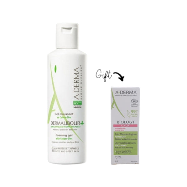 Dermalibour+ Foaming Gel + FREE Biology Calm Reactive Skin