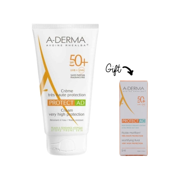 A-Derma Protect AD Cream SPF 50 + FREE AD Biology Calm Reactive Skin | Loolia Closet