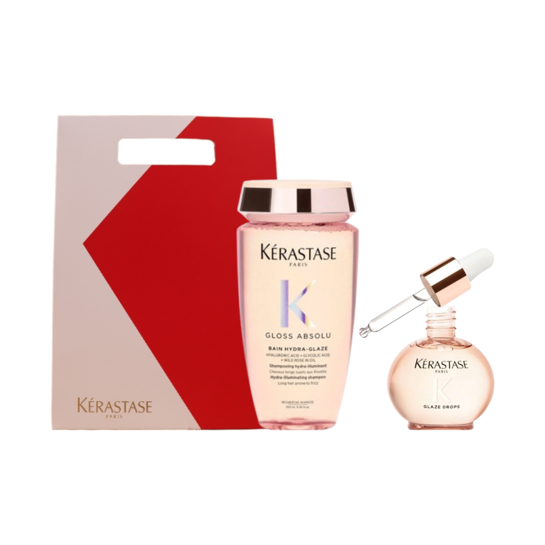 ‏Gloss Absolu Bain Hydra Glaze Shampoo + ‏Gloss Absolu Glaze Drops Hair Oil + FREE Packaging At 10% OFF