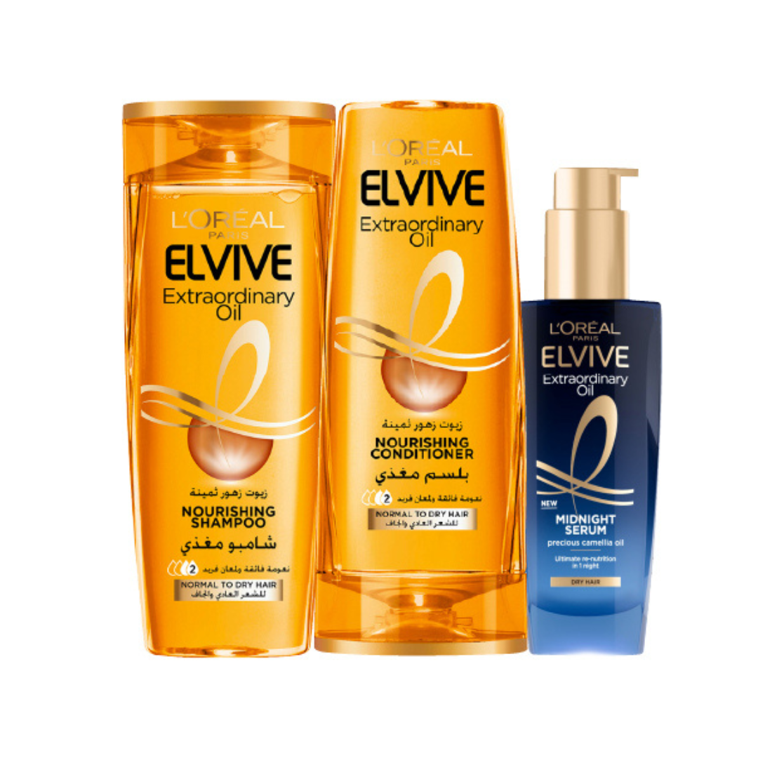 Extraordinary Oil Shampoo 400 ML + Conditioner 200 ML + Midnight Serum 100 ML At 20% OFF