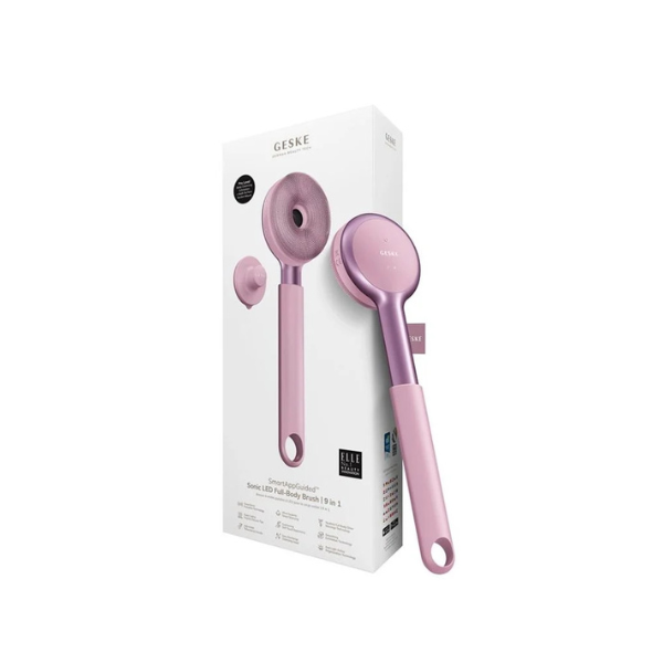 Geske Sonic LED Full Body Brush| 9 in 1- Pink