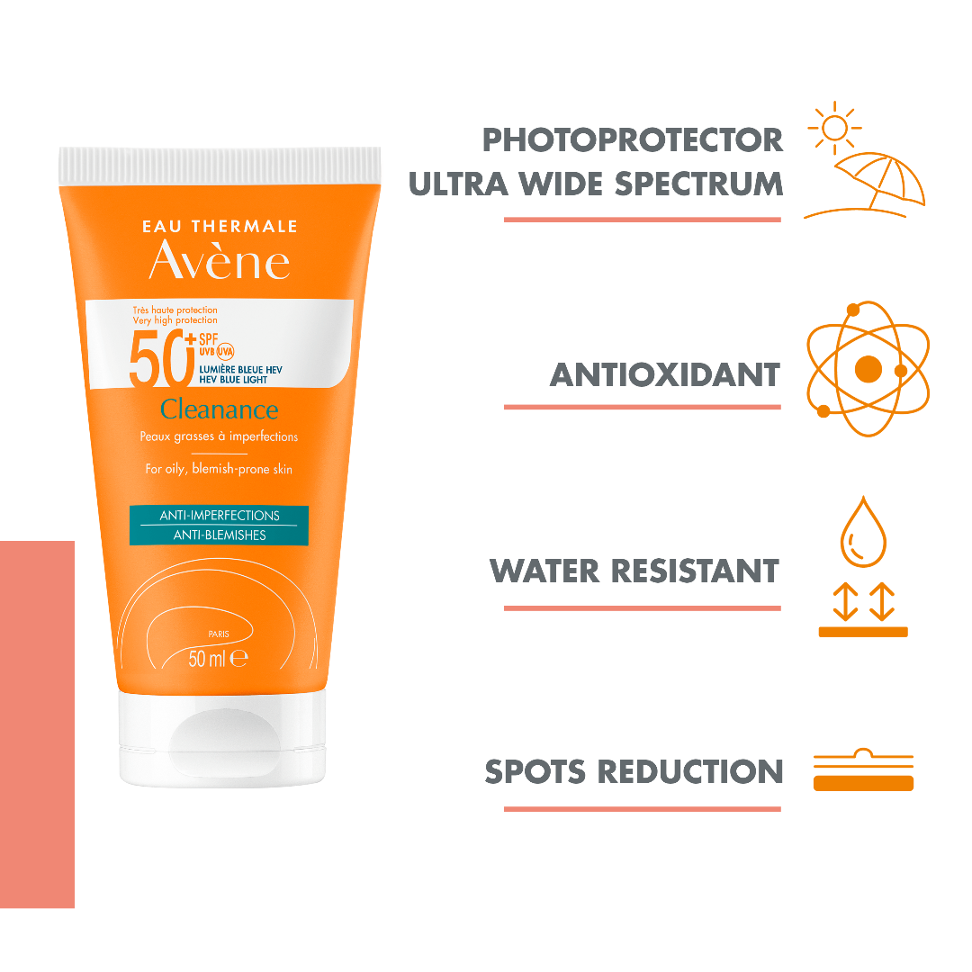 Avène Cleanance Sunscreen SPF 50+ Features