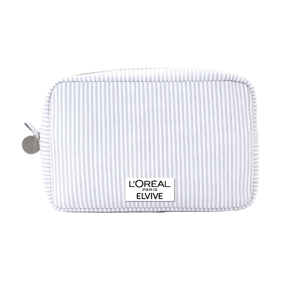 Gift from Elvive: Purple & White Pouch