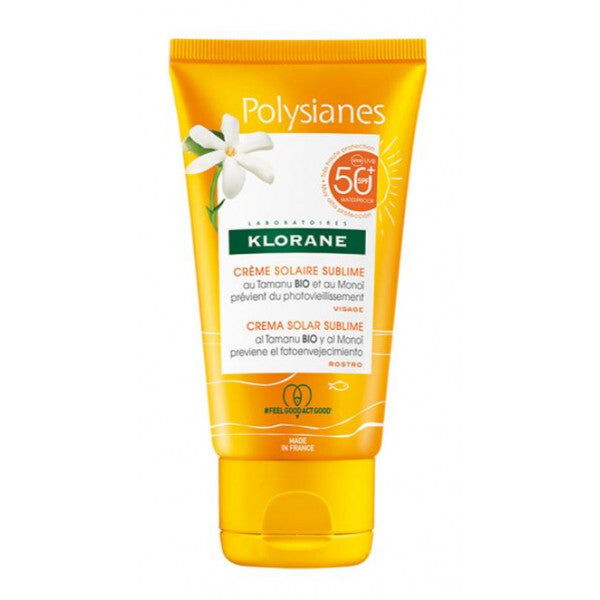 Klorane SUBLIMATING SUN CREAM SPF 50+ with organic Tamanu & Monoi Face 50 ml | Loolia Closet