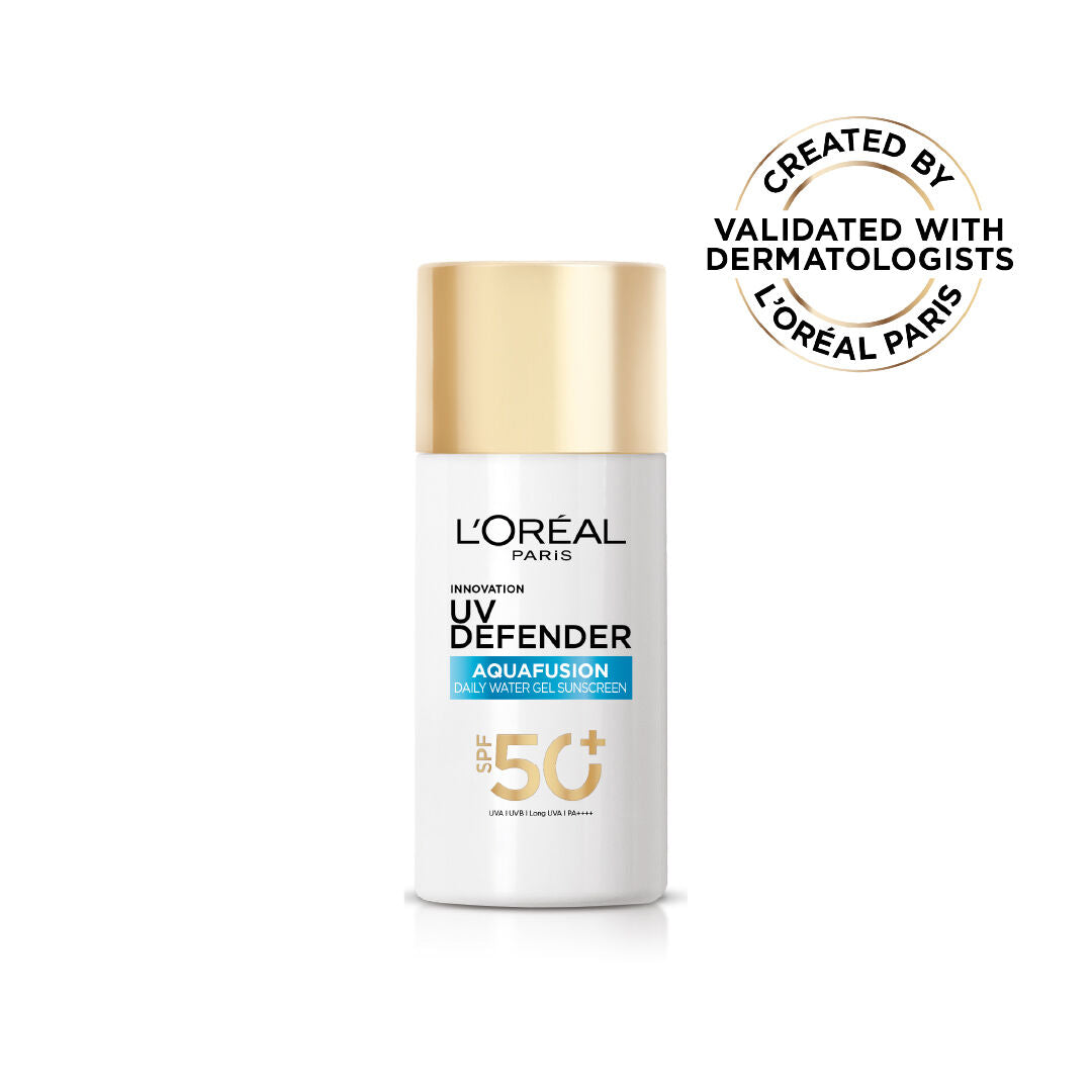 L’Oréal UV Defender Aquafusion water gel sunscreen SPF50+ 50ml lightweight no white cast
