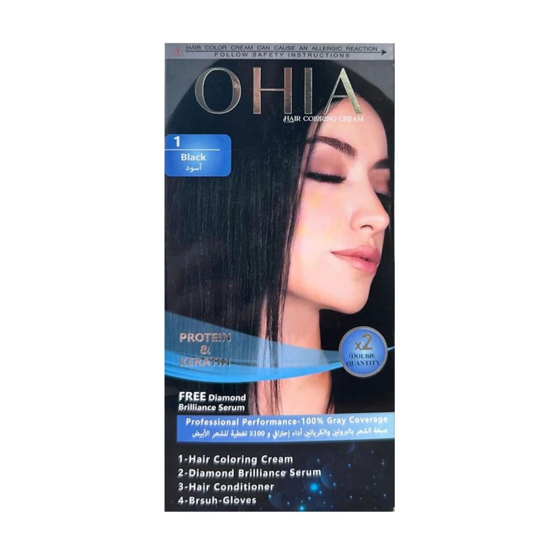 Ohia 1 Black Hair Coloring Cream